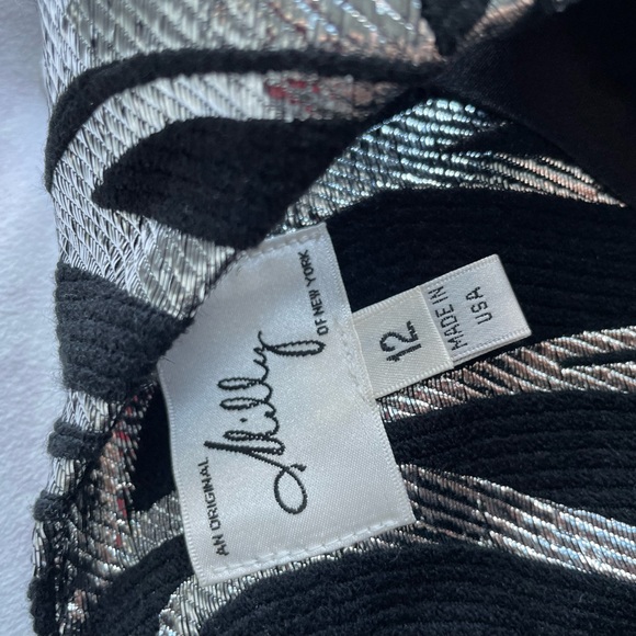 Milly Mod Black and Silver shift dress sz12 - Picture 2 of 4